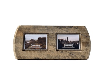 Head Frame- Double Window Reclaimed Whisky Barrel Wood