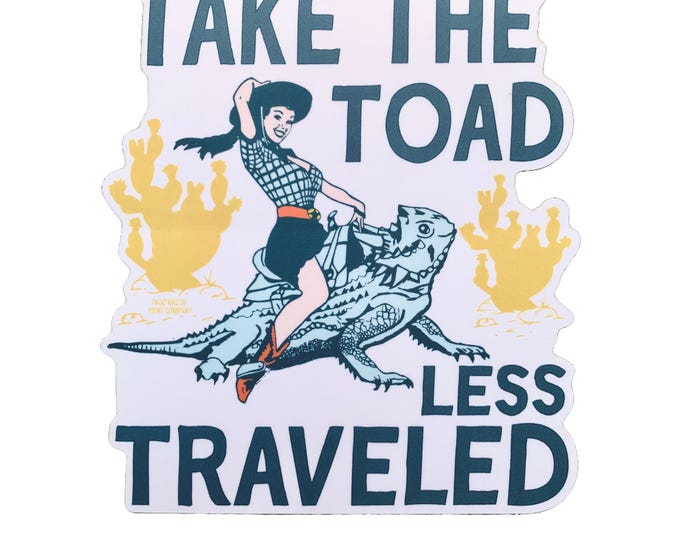 Toad Less Traveled Sticker