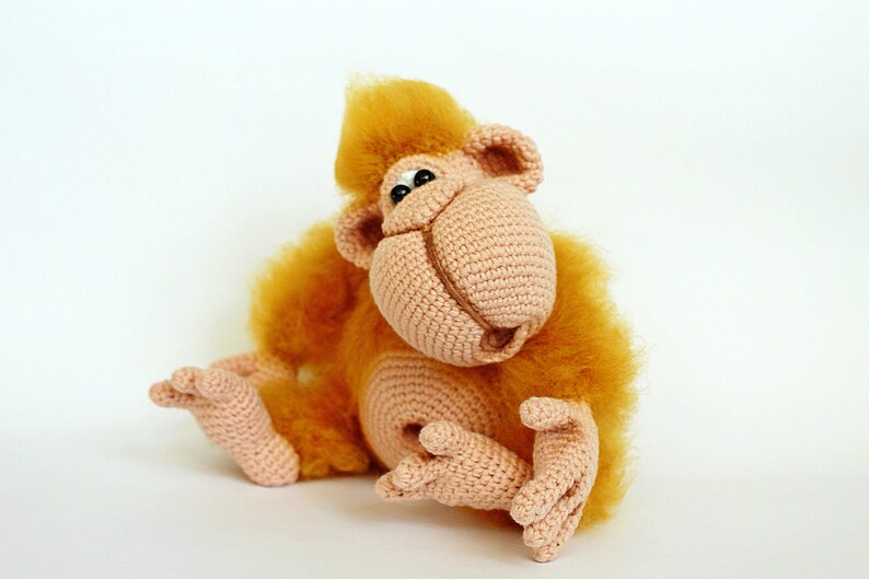 Häkeln Affen Orang-Utan orange Farbe gestrickte Spielzeug | Etsy