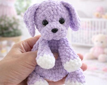 かぎ針編みの犬のスナッグラーのパターン - 子犬の編みぐるみの簡単なぬいぐるみ