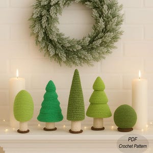 Weihnachtsbaum-Häkelmuster: Mini-Amigurumi Forest Set 5-in-1 (PDF-Muster)