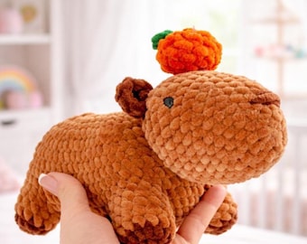カピバラの編みぐるみぬいぐるみパターン（ローソー）