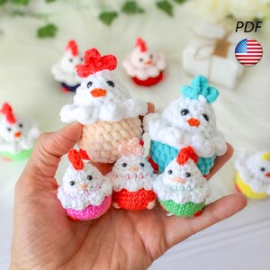 Crochet Easter Chicken Egg Pattern, No Sew Crochet Amigurumi, little Chick Keychain Lovey Pattern, Cute Animal Plushie Easy Crochet Pattern