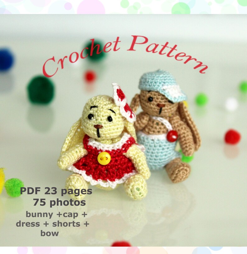 Amigurumi Bunny Crochet Pattern Stuffed Bunny Rabbit Pattern Etsy