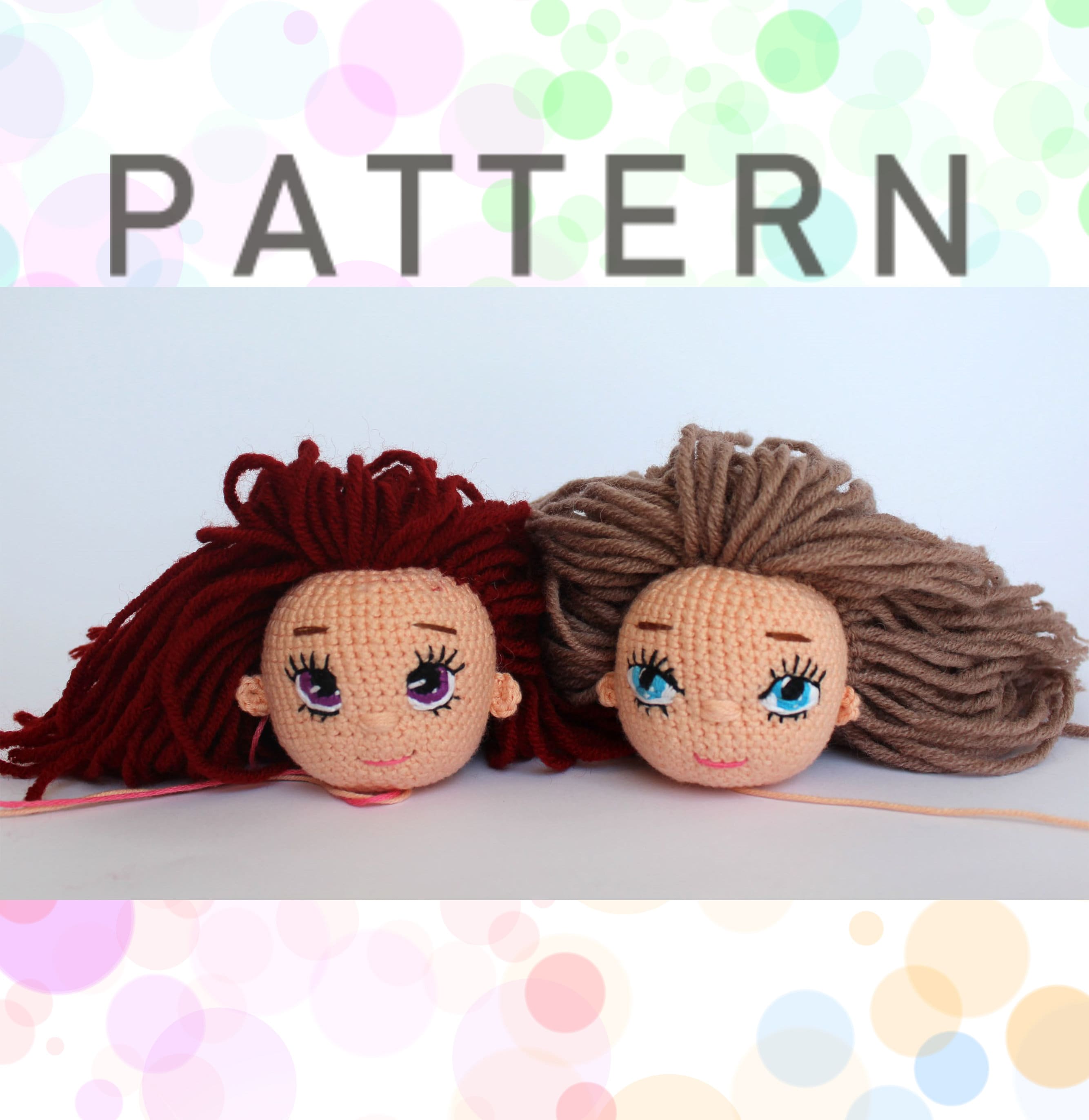 Eyes crochet doll pattern Eyes embroidery doll Amigurumi doll Etsy