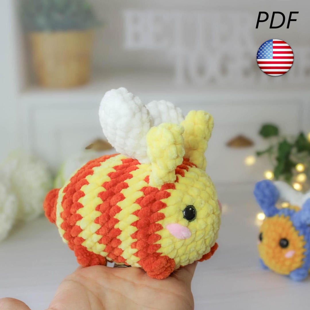 Bumble Bee Crochet Pattern: Low Sew Kawaii Amigurumi Plushie (PDF) - Etsy