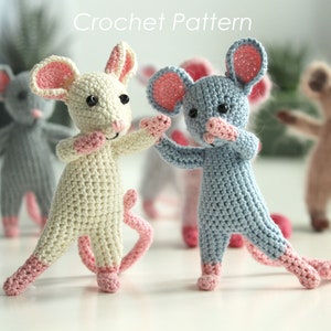 Tiny Crochet Mouse Pattern PDF | Mini Amigurumi Rat Tutorial | Poseable Stuffed Animal