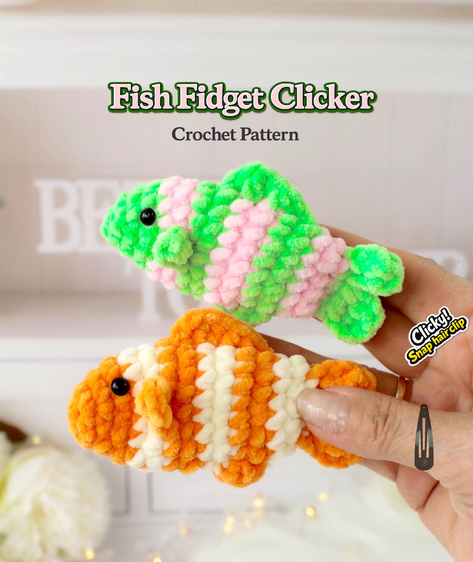 Fish Clicker Fidget Fish Crochet Pattern Fidget Clicker PDF | Pocket Hug Sensory Toy | NO ...