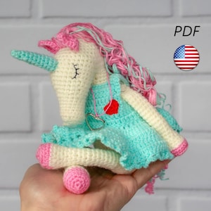 Crochet Sleeping Unicorn Snuggler Pattern: Amigurumi Lovey Cuddle (PDF Tutorial)