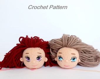 Crochet Doll Face Embroidery Pattern: Amigurumi Eyes Tutorial (PDF DIGITAL)