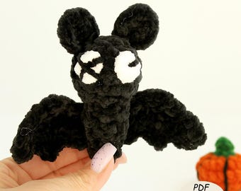 Halloween Crochet Bat Pattern PDF | Amigurumi Plush Toy | Baby Bat Keychain