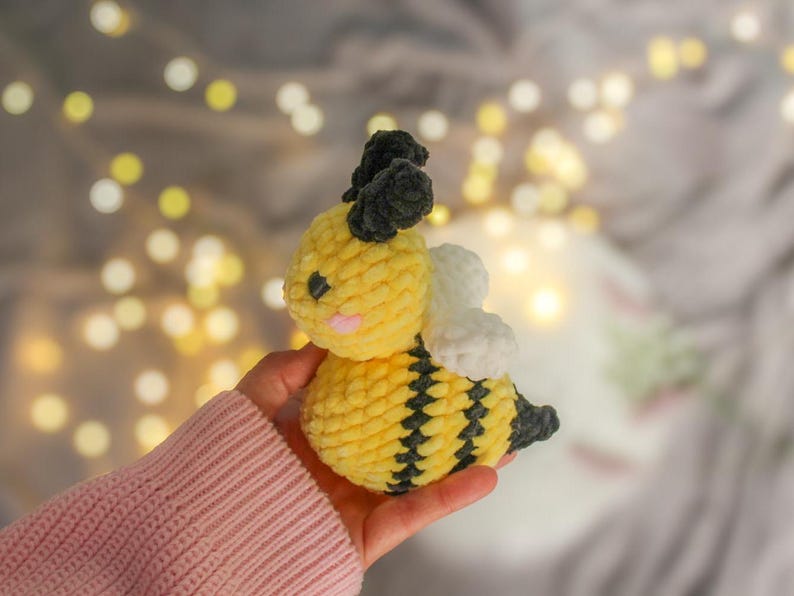 Crochet Bee Pattern | Amigurumi Cute Bee Lovey Pattern | Cute Bee Plush ...