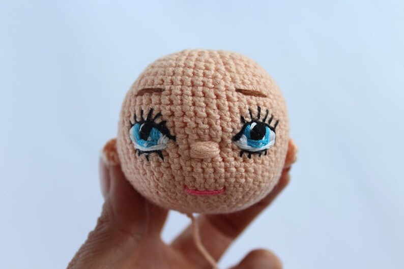 Crochet Doll Pattern. Embroidery Eyes Amigurumi Doll PDF Etsy UK