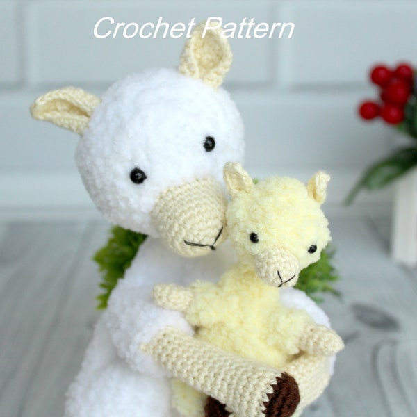 Llama Crochet PATTERN Alpaca plush 2 in 1, Amigurumi toys, Cuddle plush pattern, Alpaca stuffed animal  PDF Digital Tutorial English