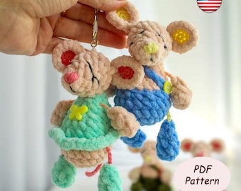 Crochet Mouse Keychain Pattern: Amigurumi Plush Toy (PDF Pattern)