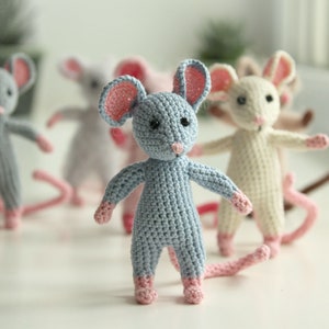 This stuffed crochet rat pattern is tiny, adorable, and poseable – ideal for collectors or cute shelf display.