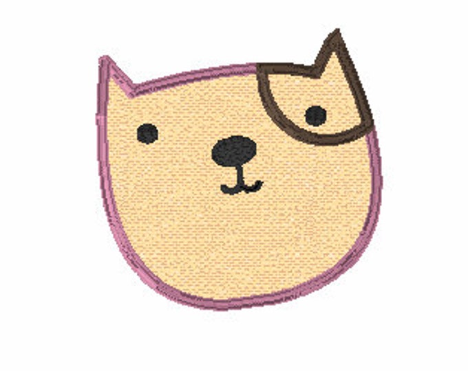 Embroidery Design of Cat Face Applique