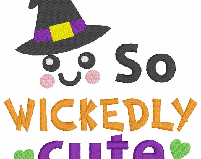 Halloween Embroidery/Embroidery Design of So Wickedly Cute