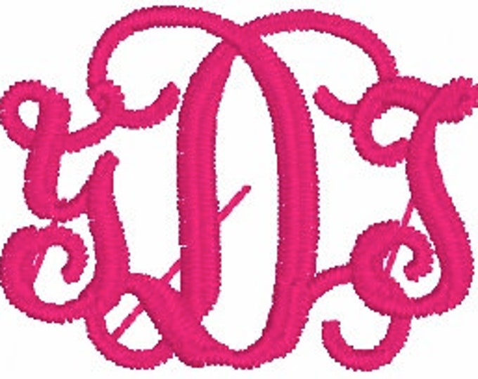 Vine Monogram Fonts 1,2,3, and 4 inch