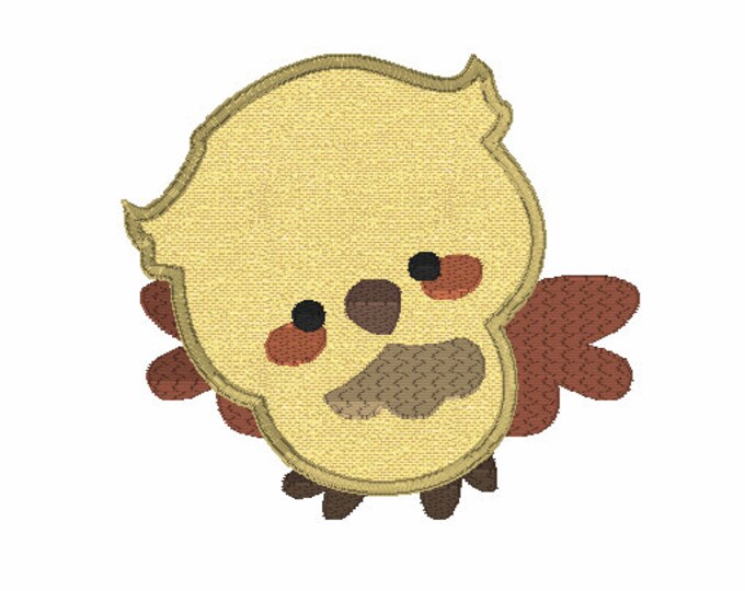 Embroidery Design of Cute Owl Applique