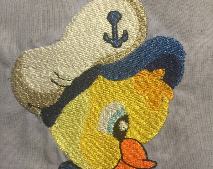 Embroidery Design of Sailor Babyface Duck