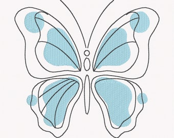 Pacchetto di disegni da ricamo di farfalle decorative/5 diversi file di ricamo di farfalle