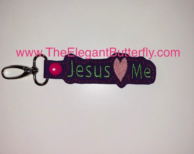Jesus love me Snap Tab Embroidery Files