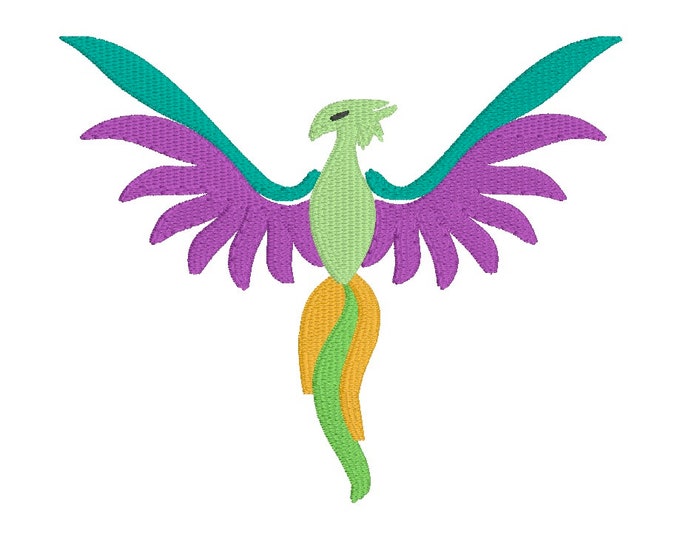Phoenix Bird Embroidery Design