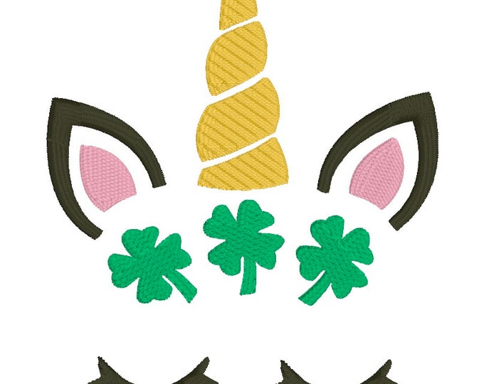Embroidery Design of St. Patrick's Unicorn