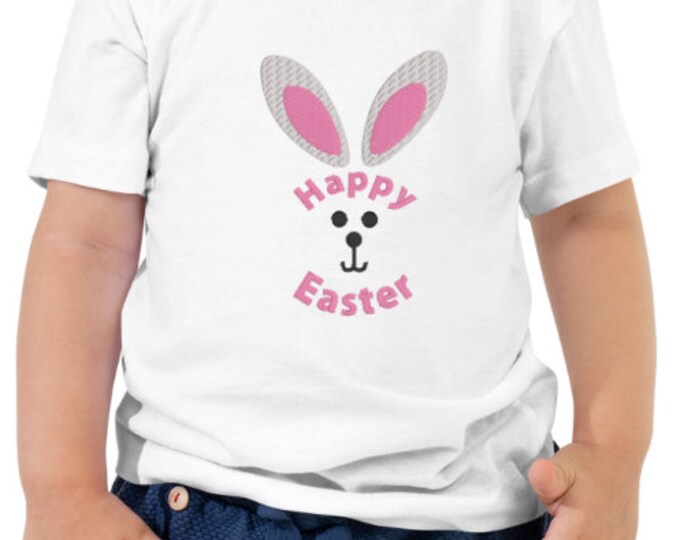 Embroidery Design of Happy Easter Bunny Face