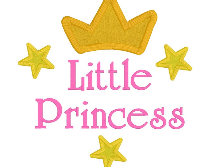 Little Princess Appliqué Embroidery Design