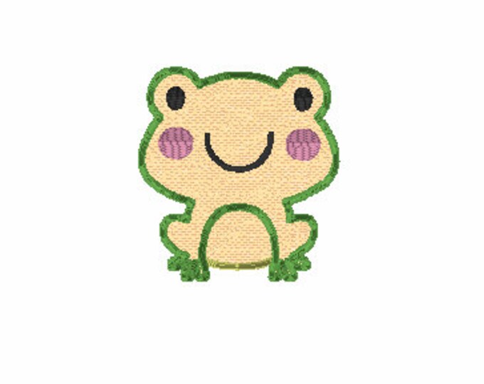 Embroidery Design of Happy Frog Applique