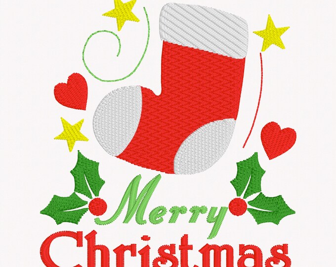 Christmas Stocking Embroidery Design