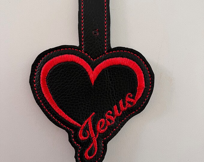 Jesus with Heart Snap tab embroidery file