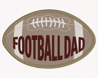Applique Football Machine Embroidery Design Patch