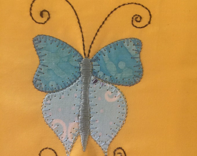 Embroidery Design of E Stitch Applique Butterfly 2 DIFFERENT SIZES