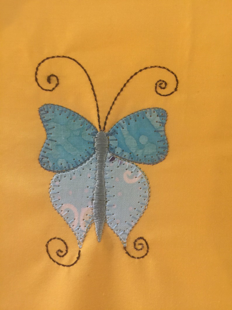 Embroidery Design of E Stitch Applique Butterfly 2 DIFFERENT Etsy