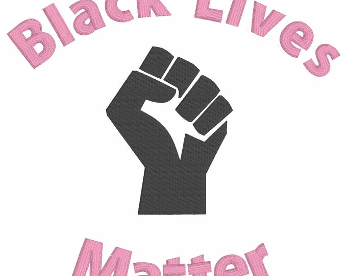 Embroidery Design of Black Lives Matter Fist