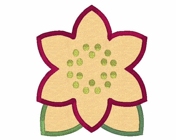 Embroidery Design of Big Flower Applique