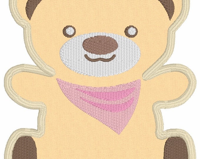 Embroidery Design of Teddy Bear Applique