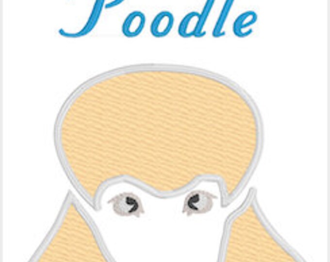 Embroidery Design of I Love my Poodle Appliqué
