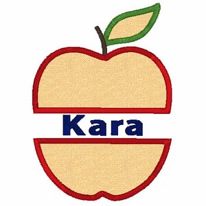 Embroidery Design of Split Apple Applique Embroidery