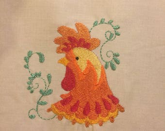 Embroidery Design of Rooster 1