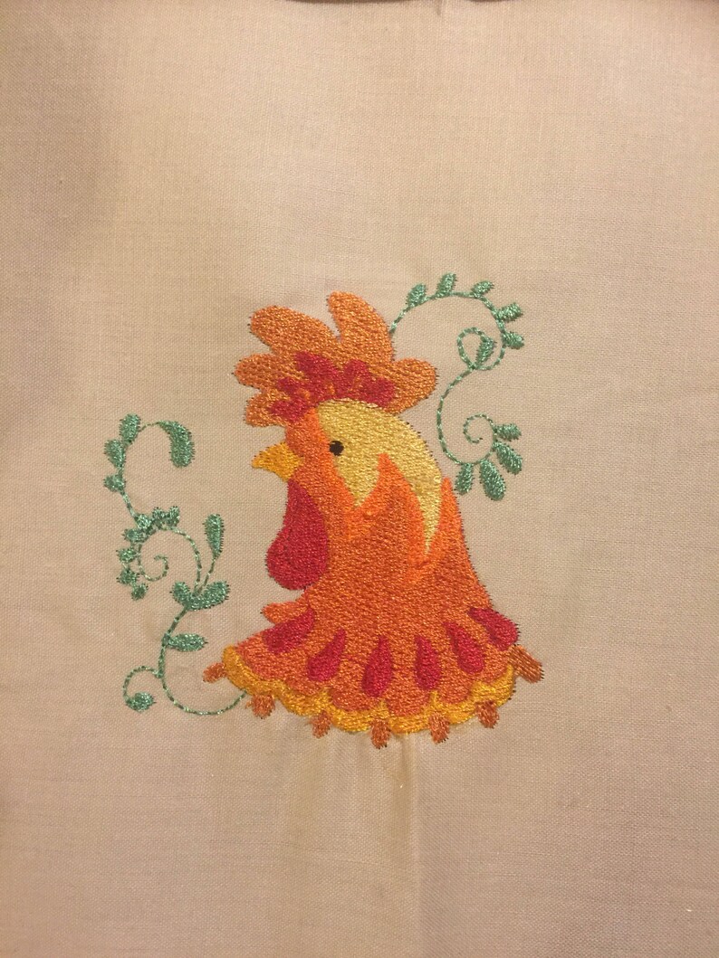 Embroidery Design of Rooster 1 image 1