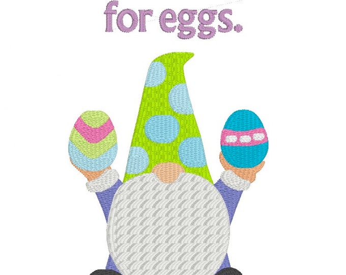 Embroidery Design of Happy Easter Bunny