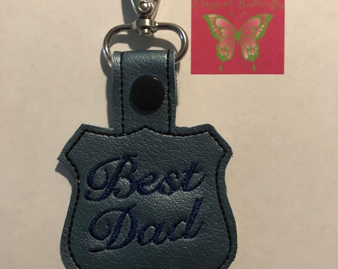 Best Dad Snap Tab Embroidery File