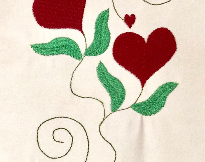 Embroidery Design of Roses are Hearts Embroidery Design