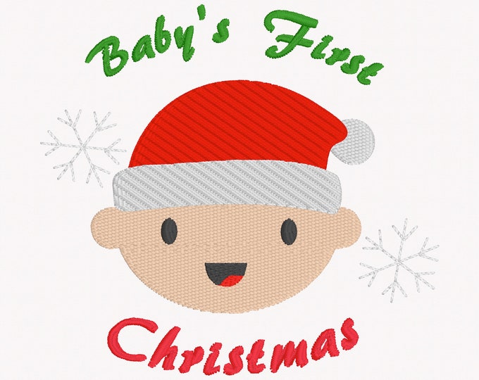 Baby's First Christmas Embroidery Design