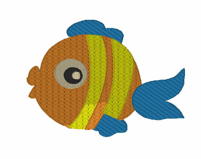 Embroidery Design of Stripe Fish