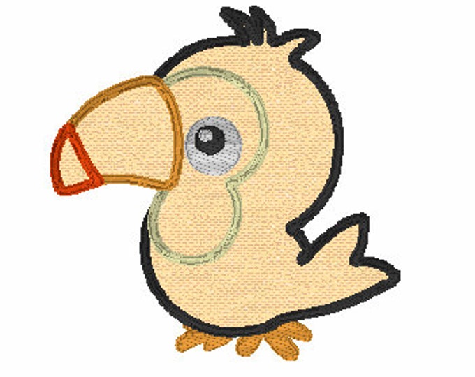 Embroidery Design of Toucan Bird Appliqué